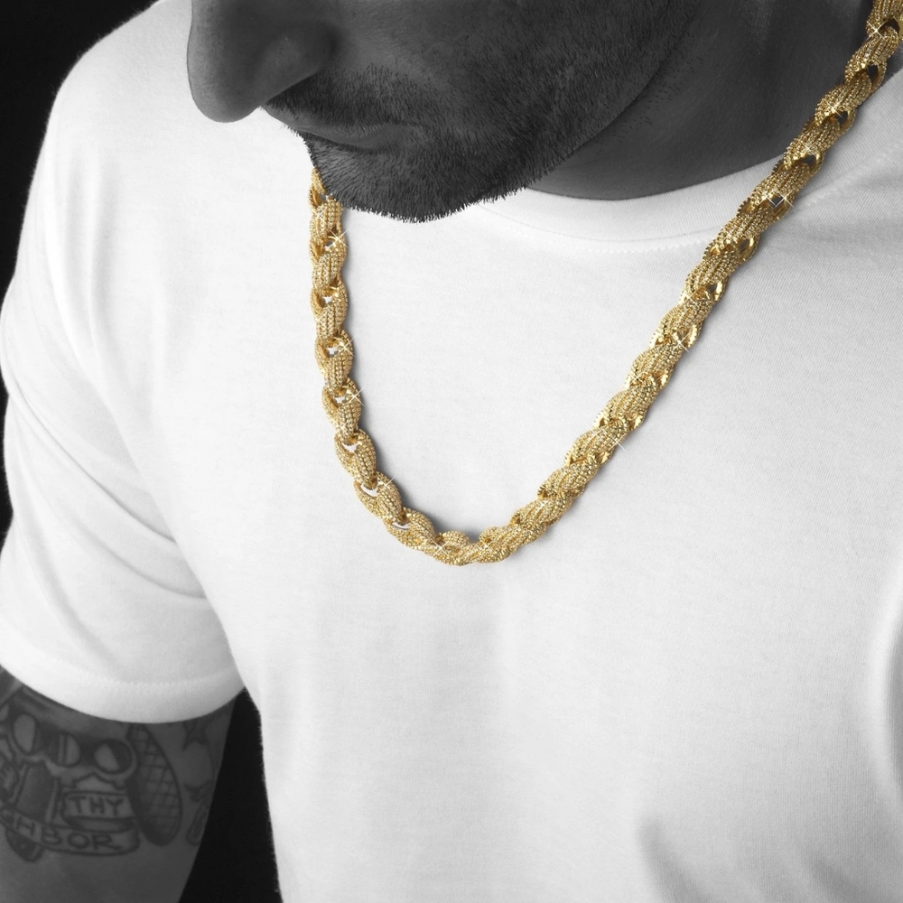 10MM ICED ROPE CHAIN - Picture 2 of 8